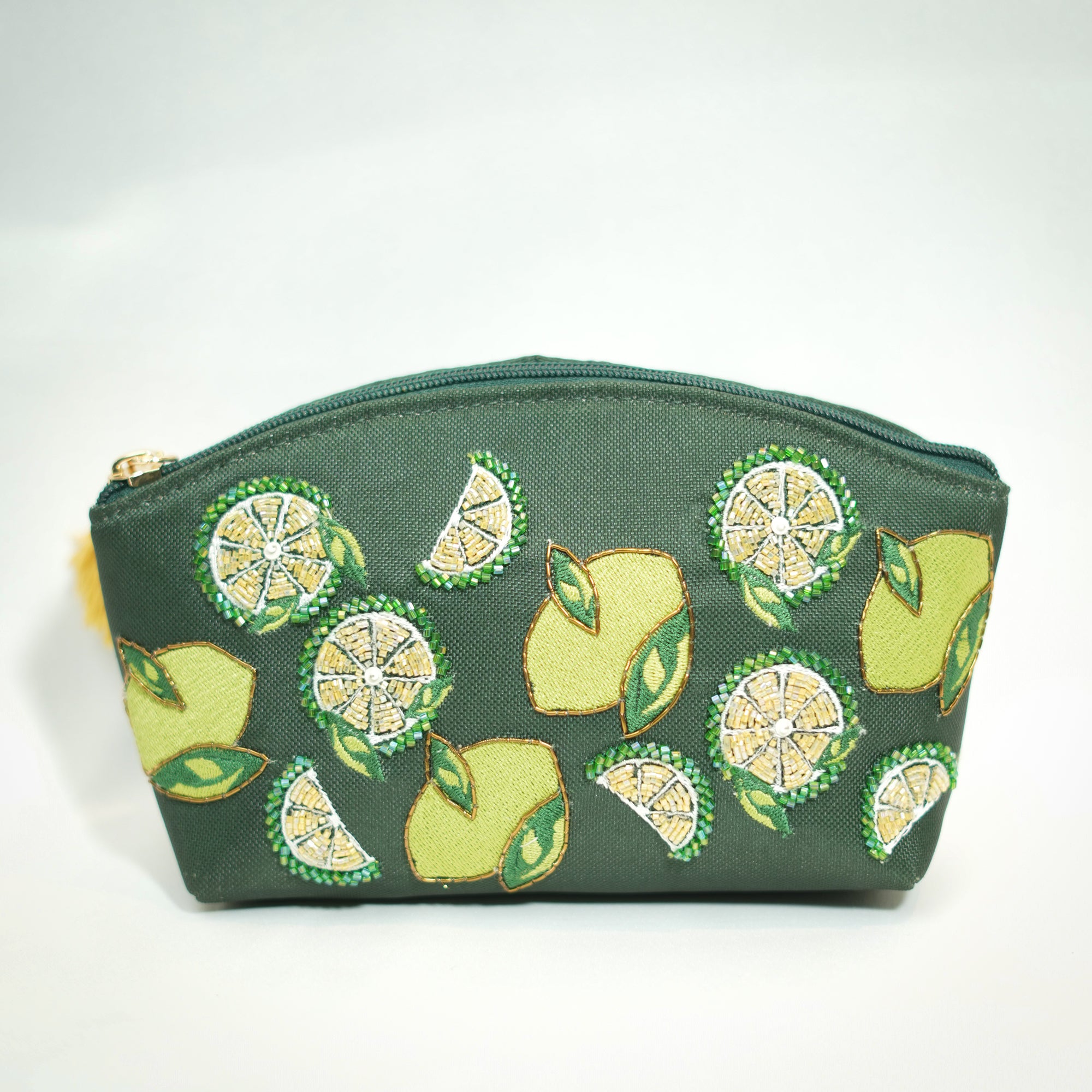 Citrus Garden Embroidered Pouch
