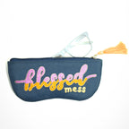 Blessed Mess Glasses Case (Navy)