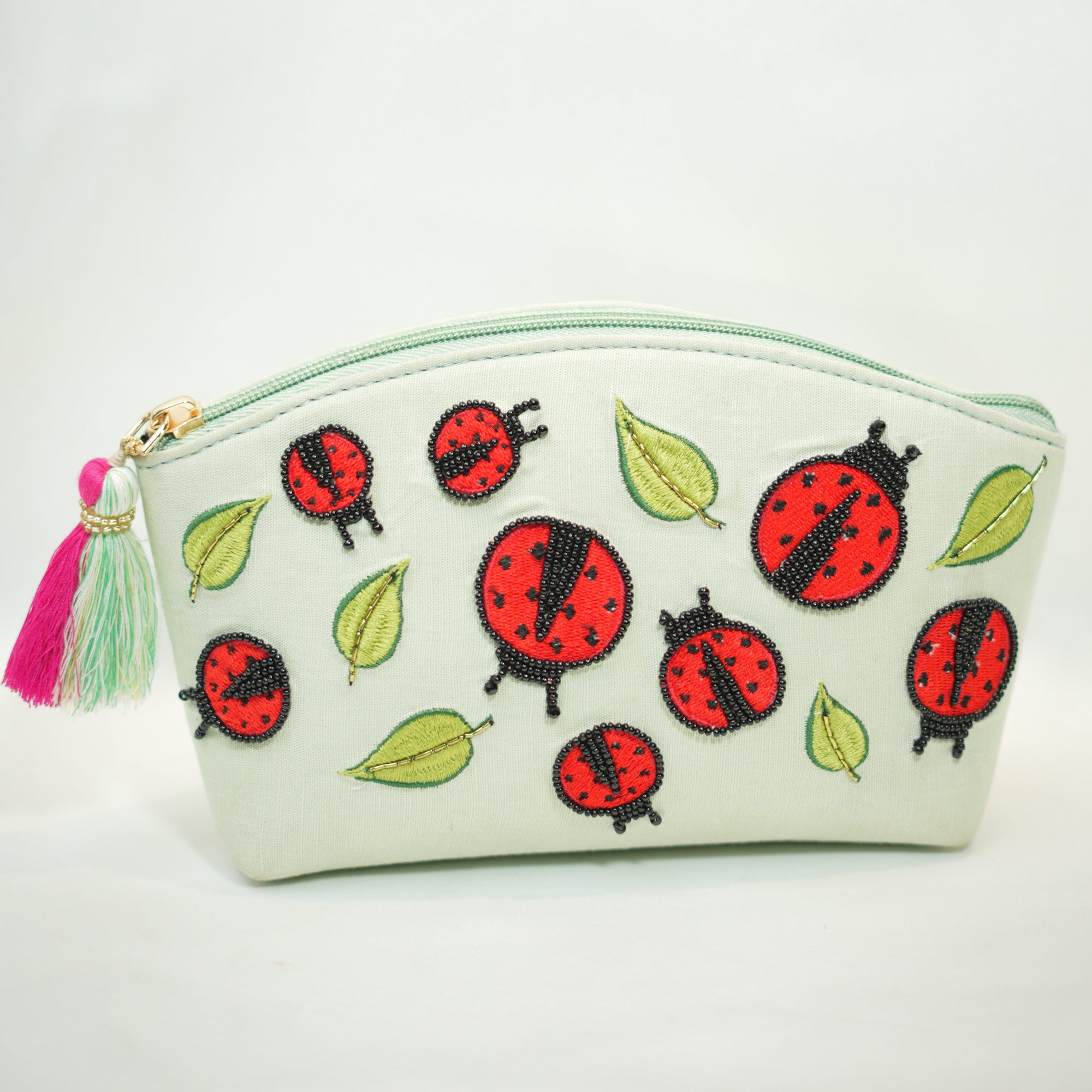 Ladybird Garden Handcrafted Pouch
