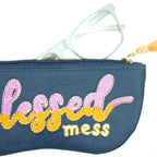 Blessed Mess Glasses Case (Navy)