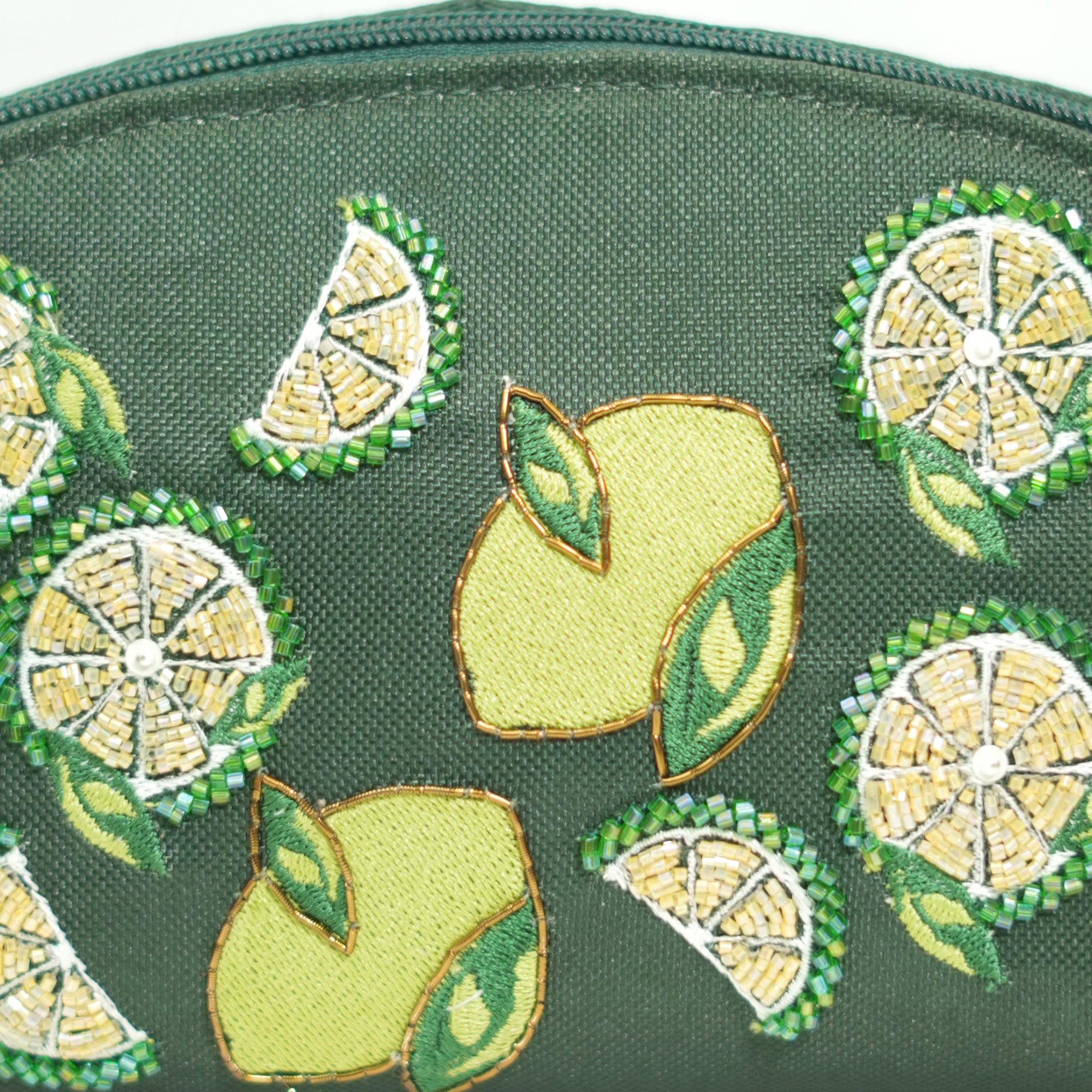 Citrus Garden Embroidered Pouch