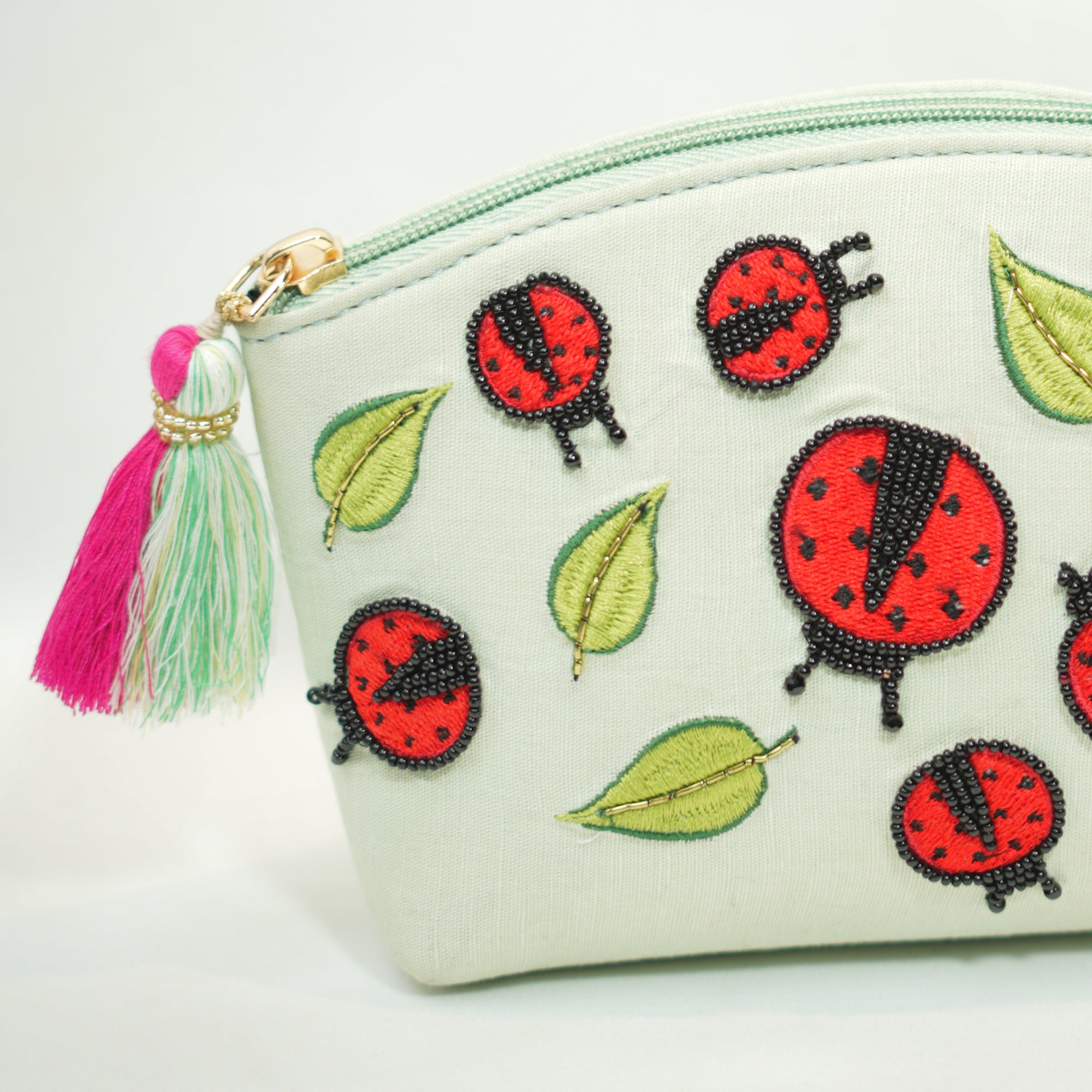 Ladybird Garden Handcrafted Pouch