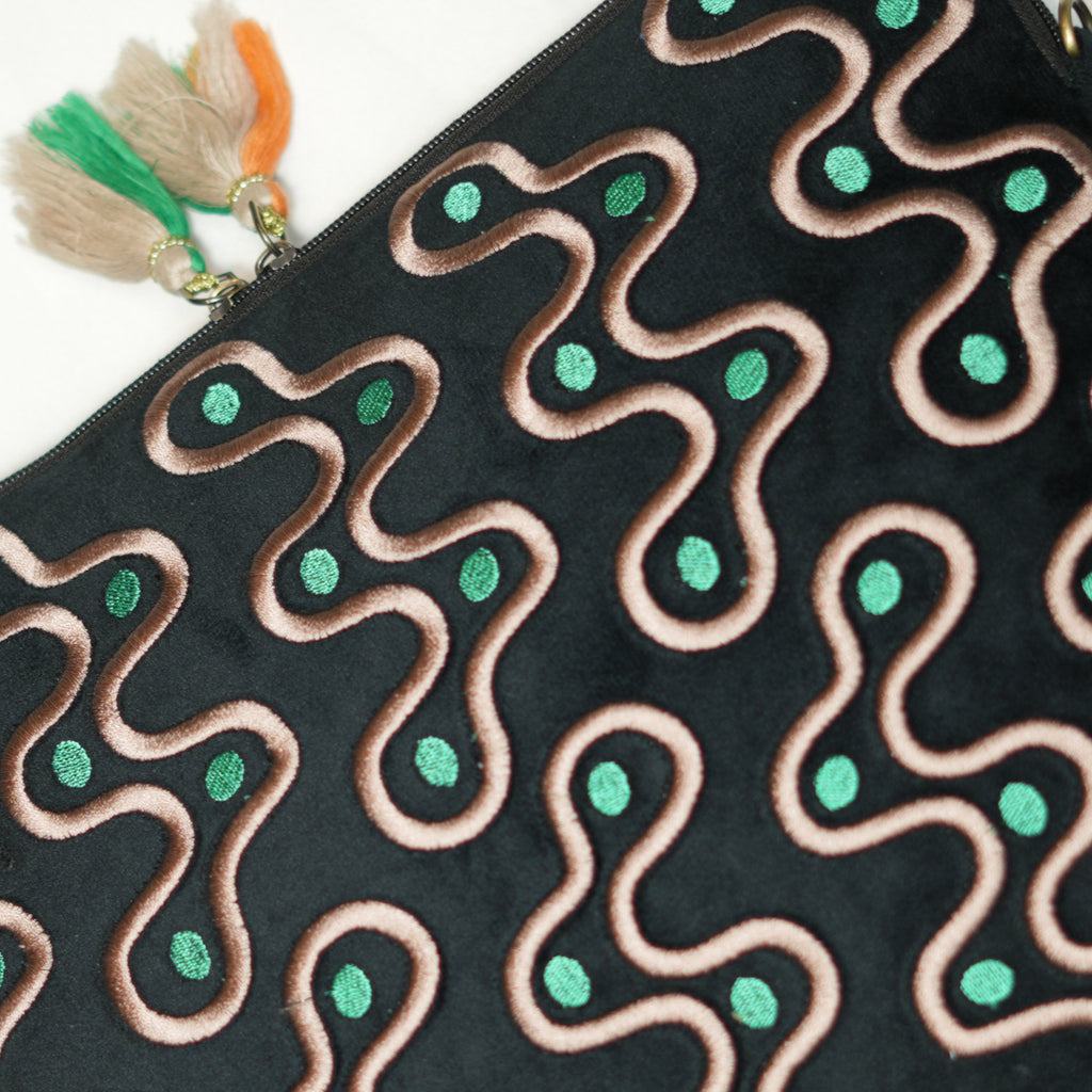 Black Abstract Laptop Bag