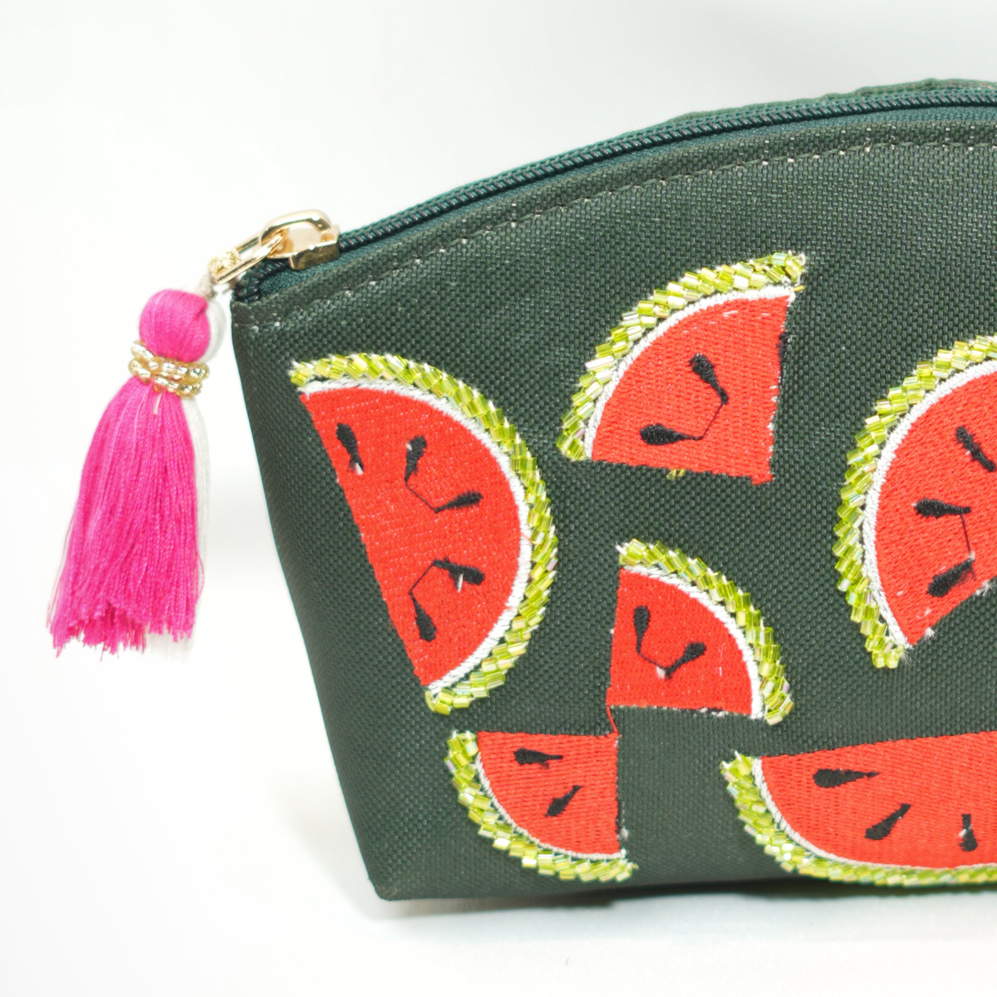 Watermelon Pop Embroidered Pouch
