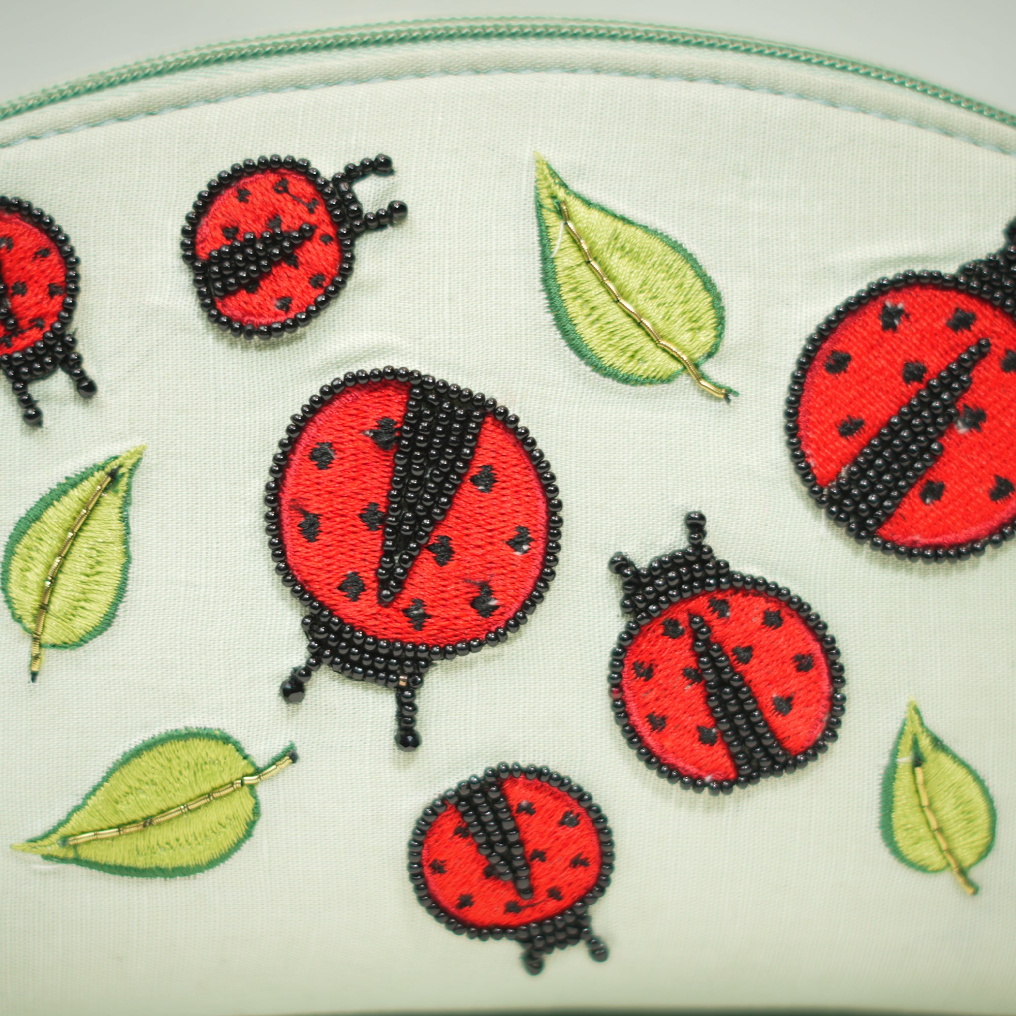 Ladybird Garden Handcrafted Pouch