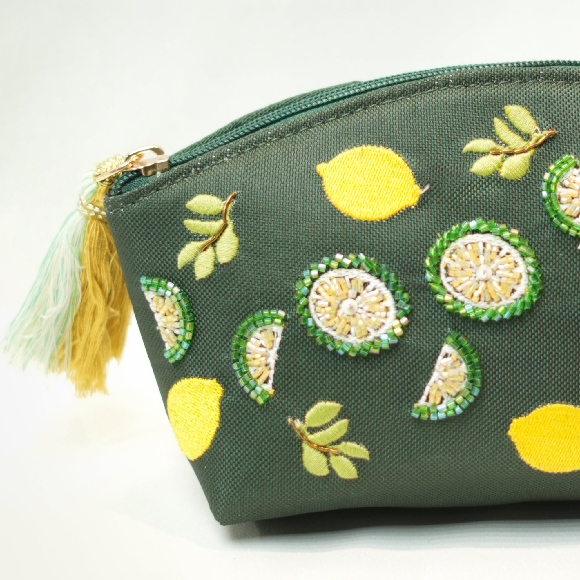 Citrus Garden Embroidered Pouch