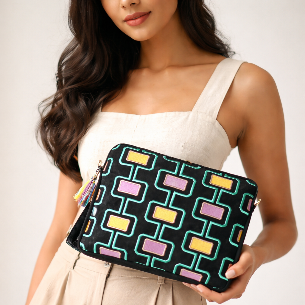 Geometric Pattern Laptop Bag
