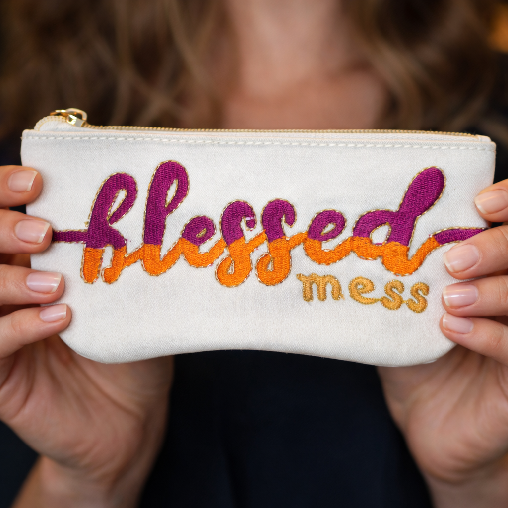 Blessed Mess Pouch (White)