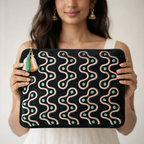 Black Abstract Laptop Bag